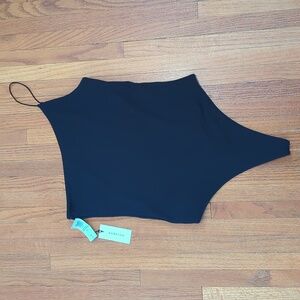Aritzia Babaton Contour One-Shoulder Cami Black Bodysuit size medium NWT